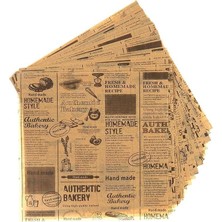 Brf Store Megsan Mayaglory Vintage Kendinden Desenli Sunum Kağıdı, Yağlı Kağıt, Gıda Servis Kağıt 50 Adet