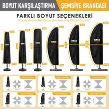 Brf Store Megsan Haegs Bahçe Şemsiye Kılıfı, Veranda Parasol Konsol Şemsiyesi Brandası, Koruma Örtüsü, Su Geçi