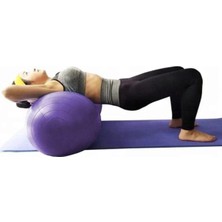 Brf Store Megsan 90 cm Mor Fıstık Şeklinde Pilates ve Yoga Topu, Dual Plus Pompa ile