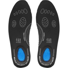 Brf Store Megsan Black Vein Air Confort Fusped Topuk Dikeni Jel Takviyeli Ortopedik Deri Tabanlık (44-45, Siya