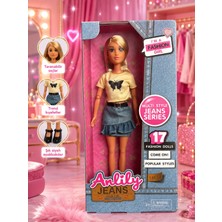 Halley Moda Bebek Oyuncak – Sarı Saçlı Kot Kıyafetli Bebek Oyuncak - Kız Çocuk Hediye 3+ Yaş