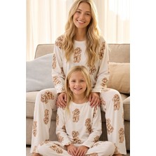 Siyah İnci Desenli Termal Kumaşlı Ultra Soft Yumuşak Örme Pijama Takımı 26226915