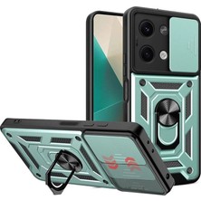 Mestore Xiaomi Poco X6 Kılıf Pars Lens Yüzüklü Silikon - Yeşil