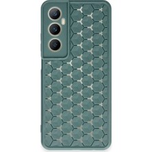 Mestore Realme C65 Kılıf Petek Silikon Kapak - Koyu Yeşil