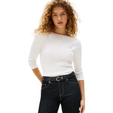 Brf Store Megsan Tommy Hilfiger New Cody Slım Boat-Nk 3/4slv Gömlek Kadın