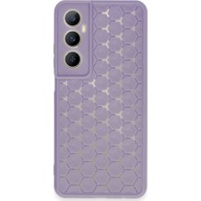 Mestore Realme C65 Kılıf Petek Silikon Kapak - Lila