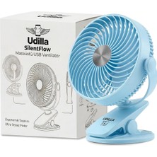 Brf Store Megsan 1800 Mah Bataratyalı USB Mini Vantilatör Fan Klipsli Sabitleme - 360° Ayarlanabilir - Ultra G
