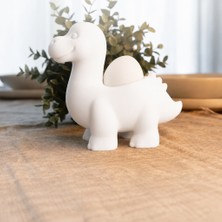 Brf Store Megsan Dinozor Yumurtalık – 3D Baskı Sevimli Eggosaurus Yumurta Tutucu-Beyaz