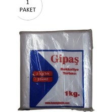 Gipaş Bakkaliye Naylon Torba 3'kg Lık 26X42 cm 1 Paket (Takriben 165 Adet)