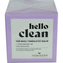 Hello Clean Yüz Dudak ve Göz Için Yağ Bazlı Temizleyici Balm Hyaluronik 3D 100 ml - OEM458-11094