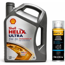 Shell Helix Ultra Pro Ag 5W-30 5 Litre + Klima Bombası 200 ml