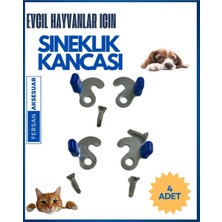 Brf Store Canarino Evcil Hayvanlar Için Metal Sineklik Kancası 4'lü Set | Kolay Montaj, Sineklik Için,evcil Ha