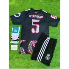 Legent Lady R̴e̴a̴l̴/m̴a̴d̴r̴i̴d̴ 2026 Jude Bellingham //5 Yılan Desenli Çocuk Forması 4'lü Set