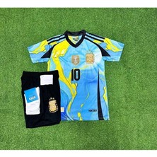 Legent Lady New Arjantin 2026 Yeni Sezon Lionel Messi //10 Özel Konsept Forması 4'lü Set (Blue-Yellow)