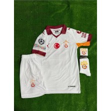 Legent Lady G/âla/tâsa/rây 5 Yıldızlı 2026 //torreira/ 34 Deplasman Beyaz Çocuk Forması 4lü Set