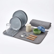 Brf Store Canarino Orret Home Mikrofiber Su Emici Bulaşıklık Matı – 37X60 cm Tezgâh Üstü Bulaşık Kurutma Matı,