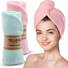 Brf Store Canarino Mikrofiber Saç Havlusu Süper Emici Hızlı Kuruyan Türban Saç Havlusu Şapkası – Uzun Kıvırcık