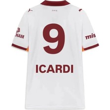 Legent Lady G.âla.tâsa.rây 5 Yıldızlı 2026 /mâ.u.ro /i'c'â'r'd'î/ 9 Deplasman Beyaz Taraftar Forması
