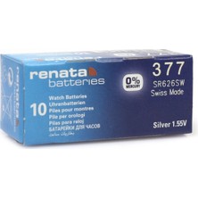 Royaleks Renata 377 SR626SW 1.55V Alkalin Saat Pili 10 Adet