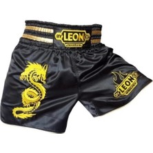 Brf Store Canarino Leon Dragon Muay Thai ve Kick Boks Şortu Siyah