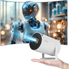 Brf Store Canarino Mini Projektör 1080P Fhd 4K Destekli, Wifi 6 ve Bluetooth 5.2 ile Taşınabilir Projektör, An