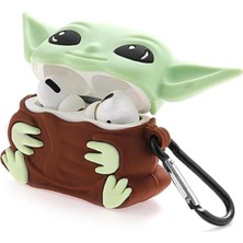 Brf Store Canarino Airpods Pro 2. Nesil Uyumlu Figürlü Darbe Emici Silikon Kulaklık Kılıfı (Baby Yoda)