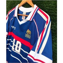 Legent Lady 98 Dünya Kupası Fransa Milli Takımı Zinedine Zidane Nostalji Forması (Blue)  T-Shirt