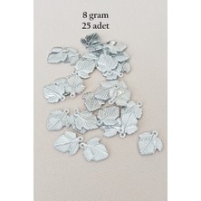 Royaleks Group Oya Abiye Bileklik Kolye Pleksi Metalik Plastik Pul Gümüş Renk 8 Gram 25 Adet - BNC522