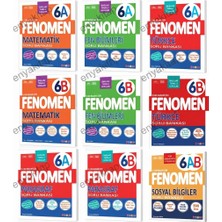 Fenomen Yayıncılık  6 A-B Matematik Fenbilimleri Türkçe Paragraf Sosyalbilgiler Soru Bankaları 9 Lu Set