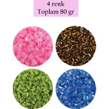 Royaleks Group Kesme Cam Boncuk 2mm - 4 Renk - Toplam 80 Gram - BNC440