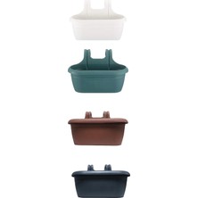 Brf Store Canarino 4 Adet Renkli Nergiz Kolay Askı Balkon Saksısı 40 cm 6,5 Lt Antresit,kahverengi,yeşil,beyaz