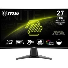 Brf Store Canarino Msı 27" Mag 27C6F Gaming Monitör, Fhd, 16:9 Curve 1500R, Rapid Va 180Hz 1ms, Adaptive-Sync