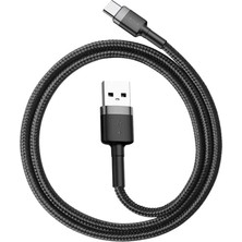 Brf Store Canarino Baseus Halo, 3.0 A Usb-A & Usb-C Şarj & Data Aktarım Kablosu, 1 Metre, Siyah