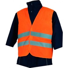 Brf Store Canarino Fosforlu Reflektörlü Ikaz Yeleği 5 cm Reflektörlü Gece Görünür (Turuncu)