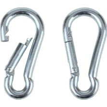 Brf Store Canarino Karabina Yaylı M6 mm Galvaniz Kaplama Krom Kaplama Emniyet Güvenlik Ekipmanı 5 Adet
