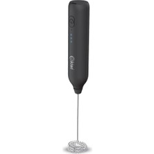 Brf Store Canarino Kıwı KCW-1223 Pratik USB Şarjlı Süt ve Kahve Köpürtücü Hız Ayarlı Siyah