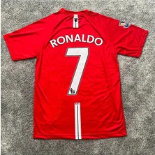 Legent Lady Manchester United C.ronaldo 7 Retro Futbol Forması Hava Alabilen Polyester Kumaş Halısaha Forması
