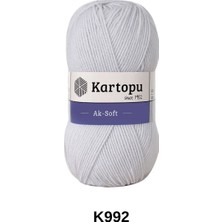 Hobi Dünyası Evim 1 Adet Kartopu Aksoft 100 Gram 330 Metre Rengarenk Tasarımlar Atkı Bere Hırka Battaniye Yelek El Örgü Ipi Renk: K992