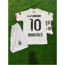 Legent Lady Beşiktâş' 2026 Yeni Sezon Orkun Kökçü Deplasman Beyaz Çocuk Forması 4'lü Set