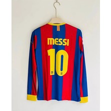 Legent Lady L.messi Barcelona Retro Uzun Kol Futbol Forması Kısa Kol Nefes Alabilen Terletmez Forma Kumaşı