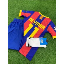 Legent Lady Neymar Jr Barcelona Retro Çocuk Futbol Forması, Özel Tasarım Nefes Alan Polyester Halısaha Forması