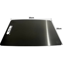 Marsilyan™- Paslanmaz Çelik Kesme Tahtası  20X30 cm Mutfak Sebze Et Kesme Tahtası Doğrama Tahtası Mutfak Aksesuarları BX40