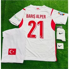 Legent Lady Türkiye 2026 Barış Alper 21 Çocuk Forması Beyaz 4 Lü Set