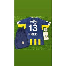 Legent Lady Fenerbahçe 2026 Yeni Sezon Iç Saha Çubuklu # Fred # Çocuk Forması 4lü Set
