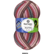 Hobi Dünyası Evim 1 Adet Kartopu Aksoft Batik 100 Gram 330 Metre Rengarenk Tasarımlar Atkı Bere Hırka Battaniye Yelek El Örgü Ipi Renk: B59231 Batik