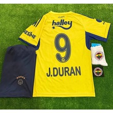 Legent Lady Fe.ner.bah'çe \\ 2026 #j.duran# 9 Numara Deplasman Sarı Çocuk Forması 4'lü Set