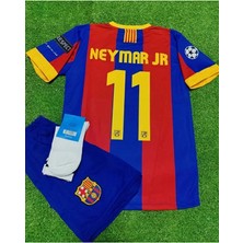 Legent Lady Barcelona 2011 Neymar Jr 11 Iç Saha Unicef Bordo Çocuk Kısakol Forması 4lü Set