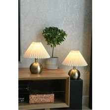 Luminzo Polin Modern Eskitme Dekoratif Abajur Premium Masa Lambası