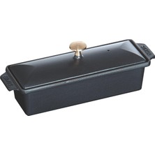 Brf Store Canarino Staub Toz 1313025 Terrine, Dikdörtgen, Siyah, Dökümü Demir, Siyah, 30 cm x 11 cm