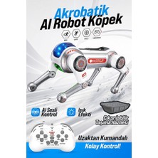 Bagajon Brb1 Aı Akıllı Robot Köpek 2.4ghz Uzaktan Kumandalı Sesli Komutlu Rgb Işıklı Programlanabilir Akrobatik Oyuncak